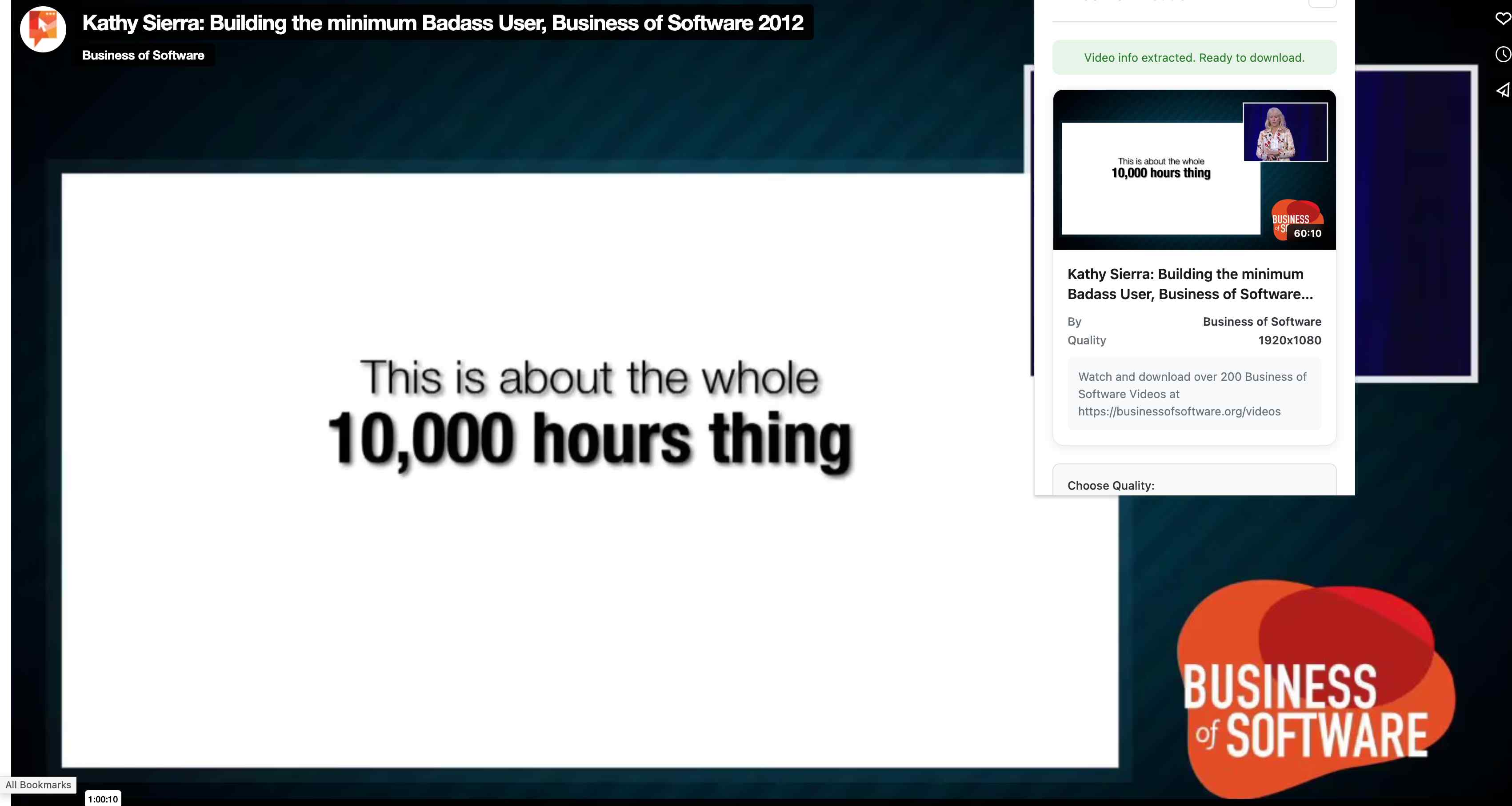 Vimeo Video Downloader settings